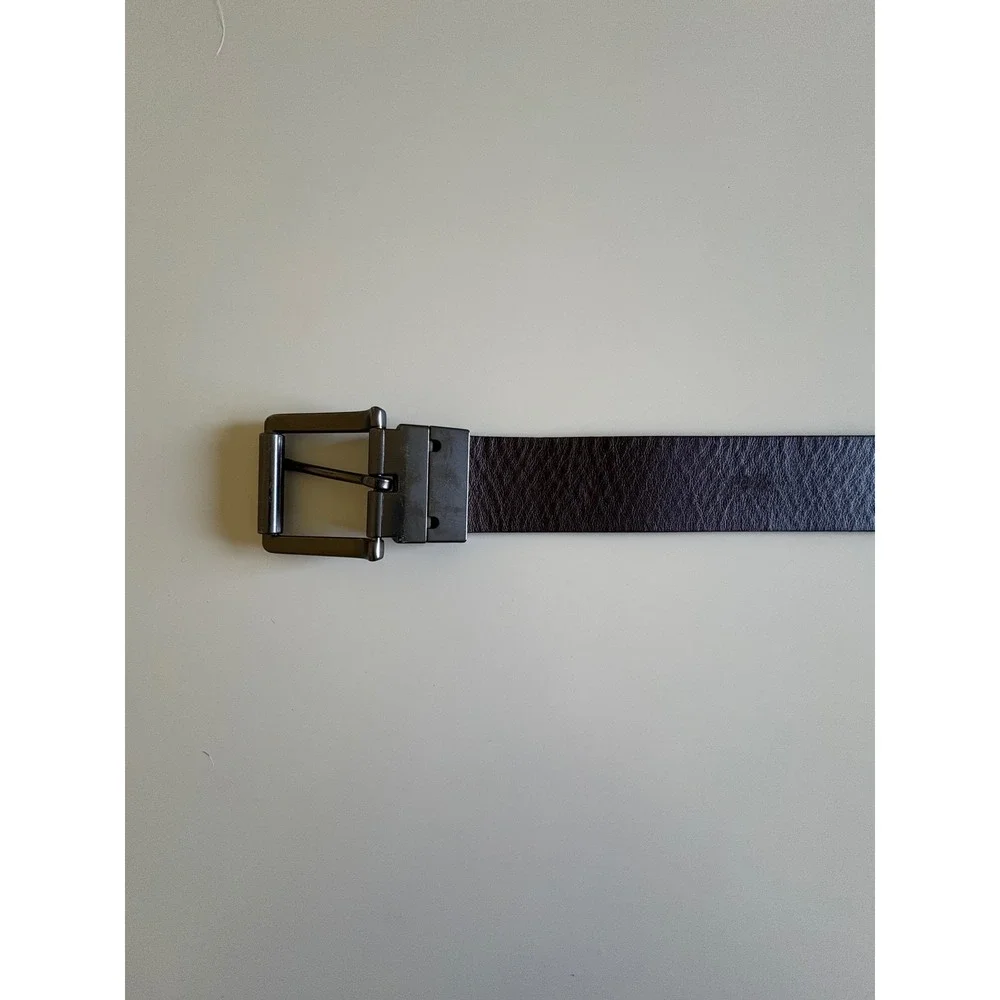 Timberland Mens Reversible Leather Belt Size 32-36 Black Brown Gunmetal Buckle